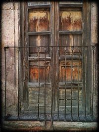 Close-up of wooden door