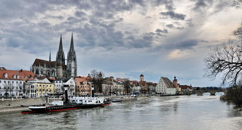 River with city in background