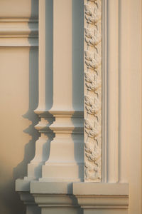 Low angle view of stone wall in building