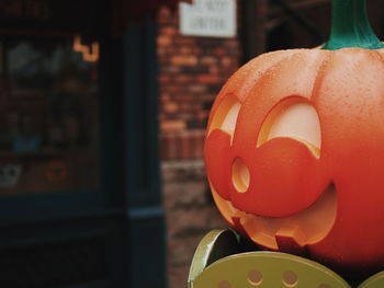 Close-up view of pumpkin at home