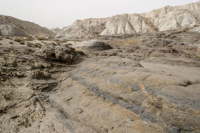 Scenic view of desert against sky