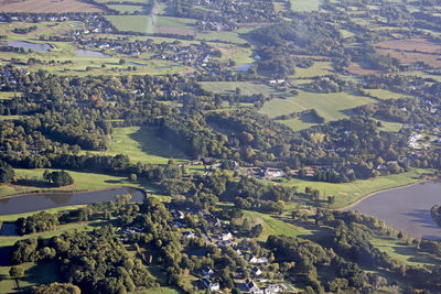 Aerial view of a field