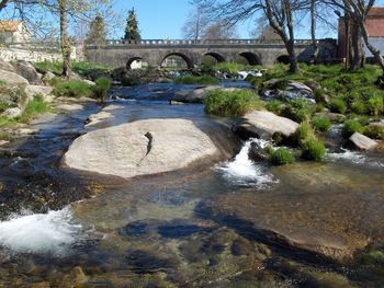 View of bridge over river