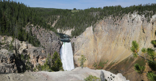 Panoramic view of rocky mountains against sky