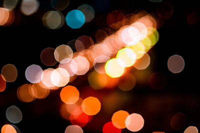 Defocused image of lights