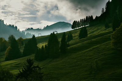 Scenic view of mountain landscape against sky 