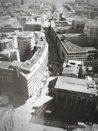 High angle shot of residential district