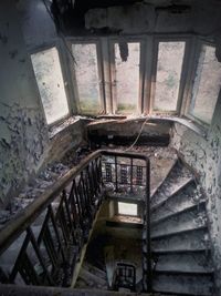 Interior of abandoned building