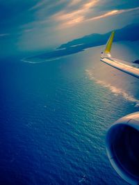 Aerial view of sea against sky