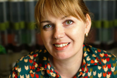 Close-up portrait of young woman