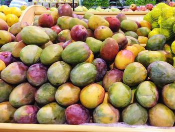 Full frame shot of fruits for sale in market