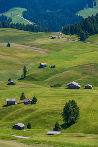 High angle view of landscape against sky