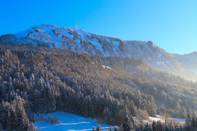 Scenic view of landscape against clear sky