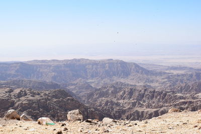 Scenic view of landscape against clear sky