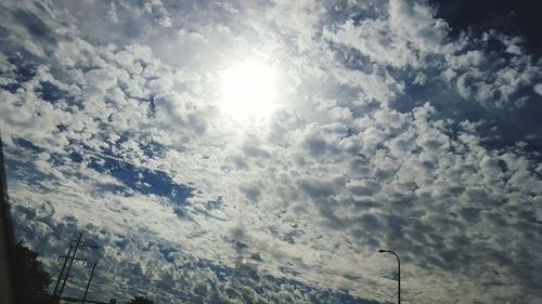 Low angle view of cloudy sky