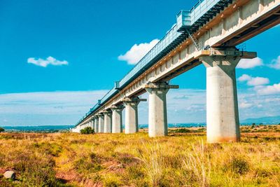 Low angle view of a train bridge at nairobi national park, kenya