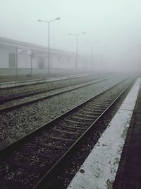 Train at railroad station platform