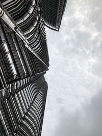 Low angle view of modern buildings against sky