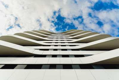 Low angle view of modern building against sky