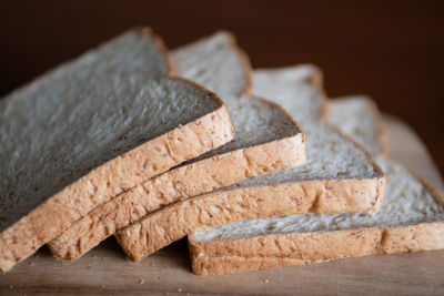 Close-up of bread on table