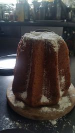 Close-up of cake on table