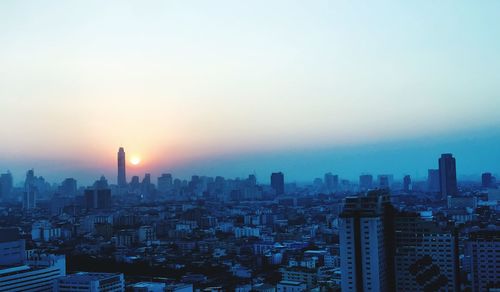 Cityscape at sunset