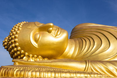 The face of reclining buddha in thailand. generality in thailand