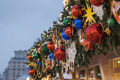 Close-up of christmas tree