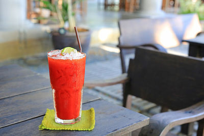 Close-up of drink on table