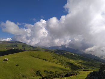 Scenic view of landscape against sky