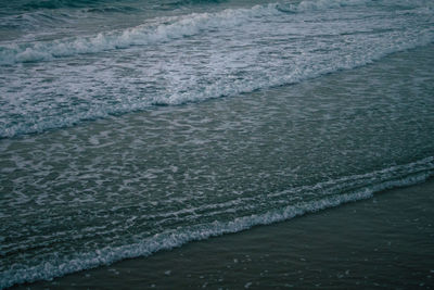 Waves rushing towards shore