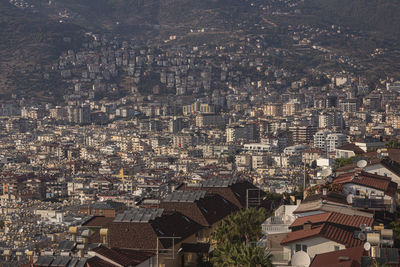 High angle view of townscape