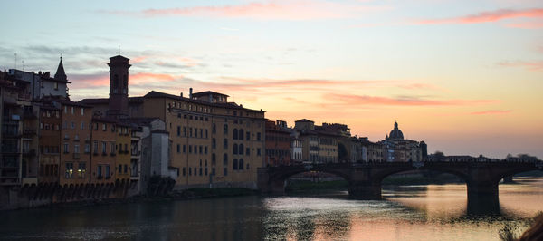 Bridge over river in city