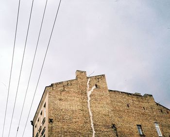 Low angle view of building against clear sky