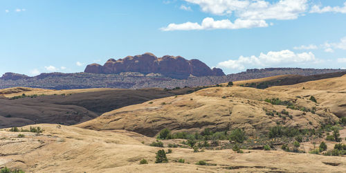 Scenic view of rocky mountains against sky