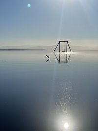 Scenic view of salton sea