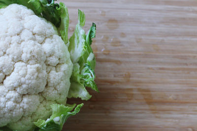 High angle view of vegetables on table