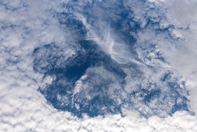 Low angle view of clouds in sky