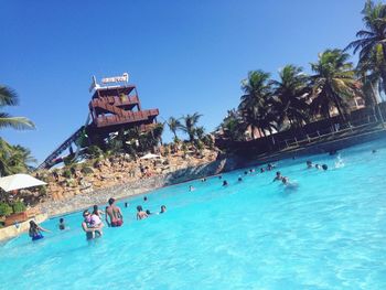 People enjoying in river