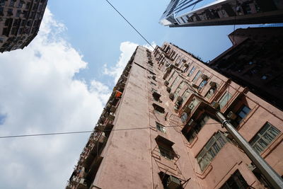 Low angle view of buildings against sky