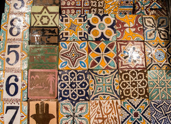 Full frame shot of tiled floor