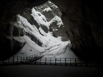 Scenic view of snow covered mountain
