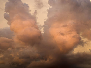 Low angle view of sky during sunset