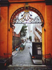 Entrance of building