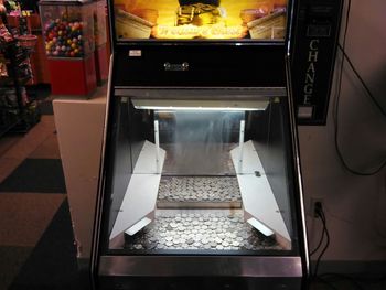 Close-up of illuminated street light