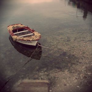 View of boats in water