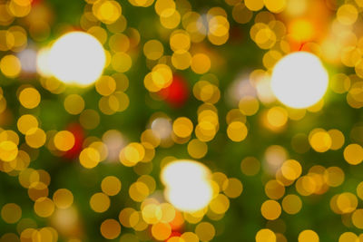 Defocused image of illuminated lights