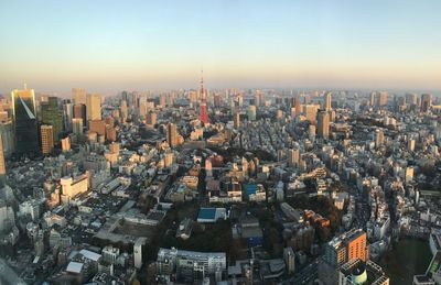 Aerial view of city