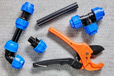 High angle view of machinery