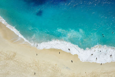 High angle view of beach